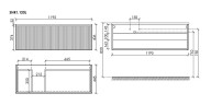 Тумба под раковину Sancos Snob R 1.0 120 L SNR1.0120LCE подвесная цвет Beige Soft