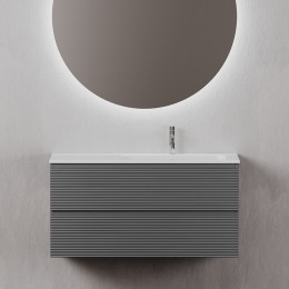 Тумба под раковину Sancos Folk 100 R FL100RGS подвесная Grey soft
