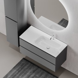 Тумба под раковину Sancos Folk 100 R FL100RGS подвесная Grey soft