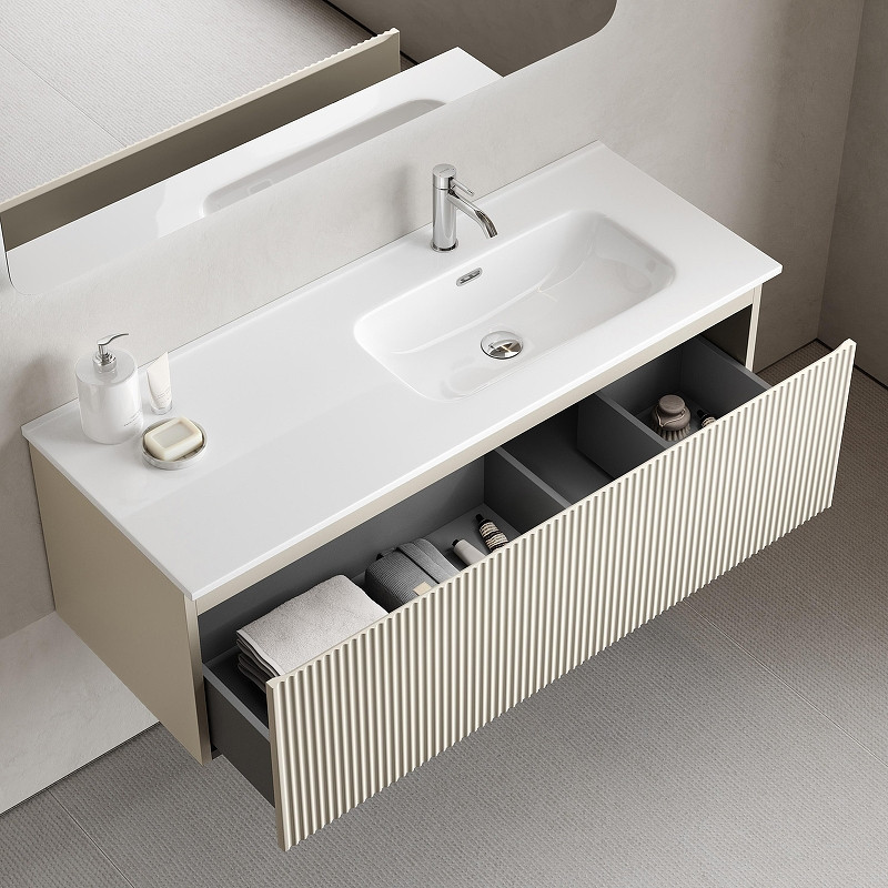 Тумба под раковину Sancos Snob R 1.0 120 R SNR1.0120RCE подвесная цвет Beige Soft