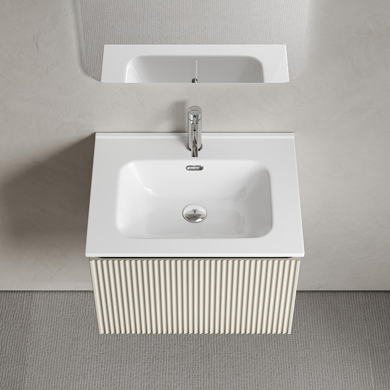 Тумба под раковину Sancos Snob R 1.0 60 SNR1.060CE подвесная цвет Beige Soft