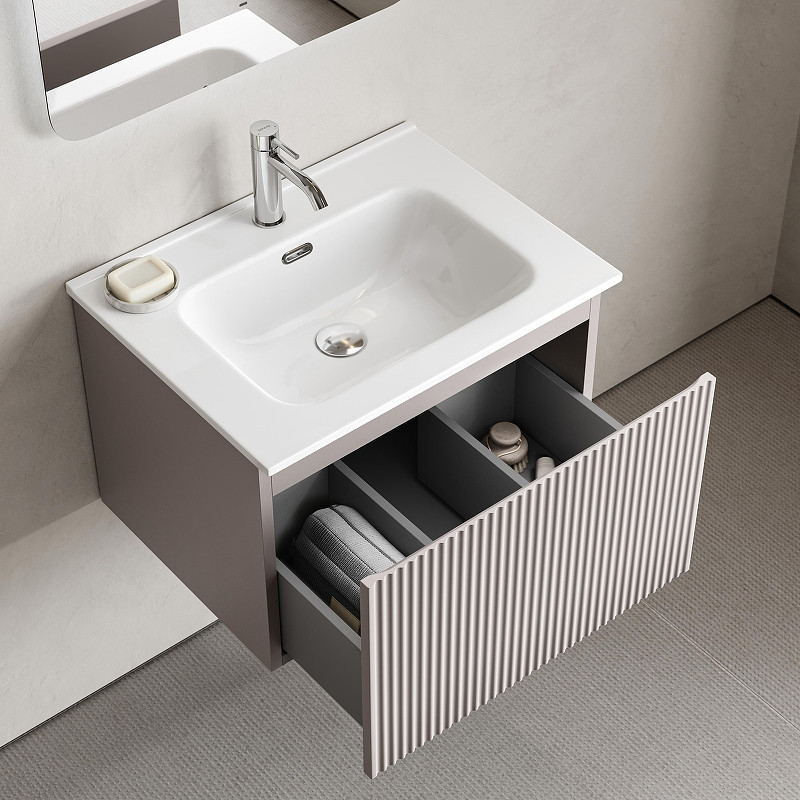 Тумба под раковину Sancos Snob R 1.0 60 SNR1.060SM подвесная цвет Doha Soft