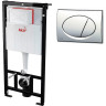 Комплект унитаза Ceramicanova Vogue CN4008T с инсталляцией Alcaplast Sadromodul AM101/1120-3:1 RU M71-0001 с сиденьем Микролифт и клавишей смыва Хром