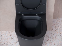 Унитаз Ceramicanova Balearica CN6000MB подвесной Черный матовый с сиденьем Микролифт