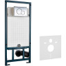Комплект унитаза Ceramicanova Vogue CN4008T с сиденьем Микролифт и инсталляцией WeltWasser WW Marberg 507 10000005949+10000005952 с клавишей смыва Хром глянцевый