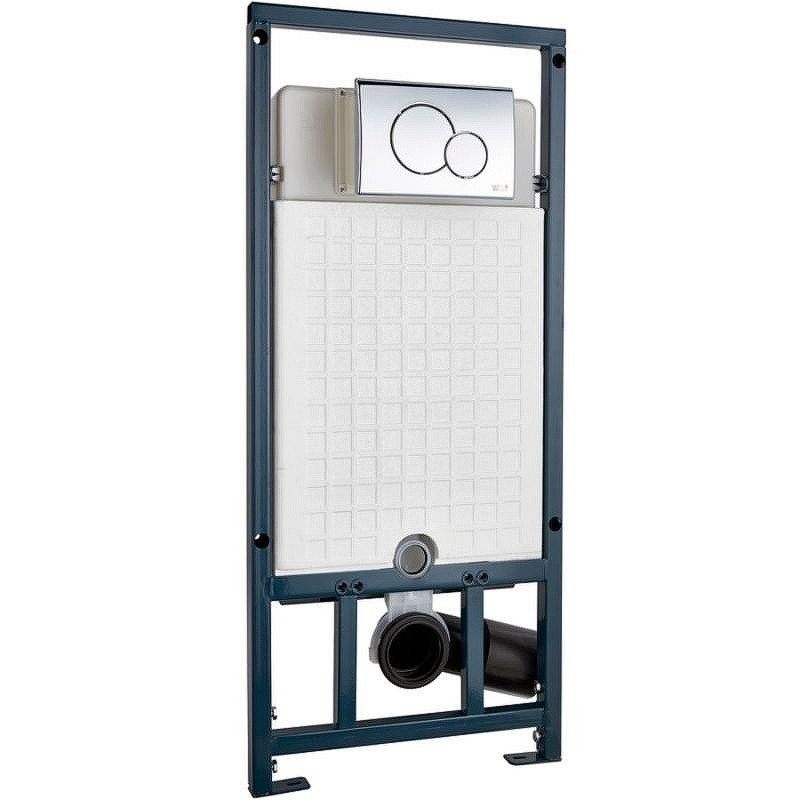 Комплект унитаза Ceramicanova Vogue CN4008T с сиденьем Микролифт и инсталляцией WeltWasser WW Marberg 507 10000005949+10000005952 с клавишей смыва Хром глянцевый