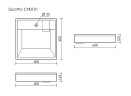 Раковина Ceramicanova Quattro 60 CN0101 на стиральную машину цвет Белый