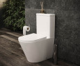Унитаз-компакт Ceramicanova Highlight Rimless CN1802-B без бачка и с сиденьем Микролифт