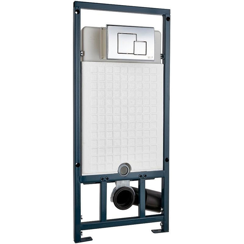 Комплект унитаза Ceramicanova Vogue CN4008T с сиденьем Микролифт и инсталляцией WeltWasser WW Marberg 507 10000005949+10000005953 с клавишей смыва Хром глянцевый