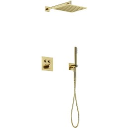 Душевая система Sancos Linn SC9022BG с термостатом Золото брашированное