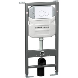 Комплект унитаза с инсталляцией Ceramicanova Play CN3001_1001W_1000 с сиденьем Микролифт и Белой клавишей смыва