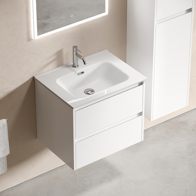 Тумба под раковину Sancos Libra 60 LB60W подвесная Белый глянец