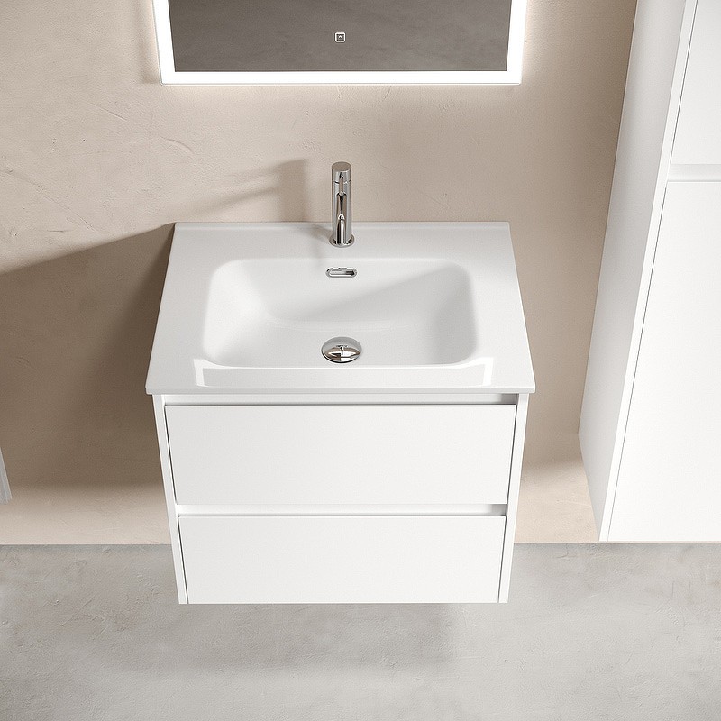 Тумба под раковину Sancos Libra 60 LB60W подвесная Белый глянец