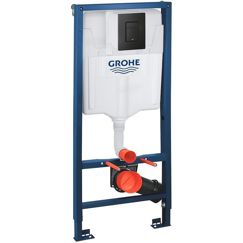 Комплект унитаза Ceramicanova Union CN4009T с инсталляцией Grohe Rapid SL 38811KF0 с сиденьем Микролифт и Черной матовой клавишей смыва