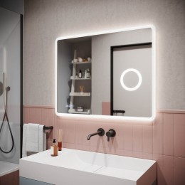 Зеркало Sancos Arcadia 1.0 90 AR1.900 с подсветкой с сенсорным выключателем и часами