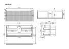 Тумба под раковину Sancos Snob R 120 SNR120/39W подвесная цвет Bianco