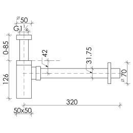 Сифон для раковины Ceramicanova 70002MB черный матовый