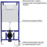 Комплект унитаза Ceramicanova Union CN4009T с инсталляцией Berges Novum L5 040215 с сиденьем Микролифт и Черной матовой клавишей смыва