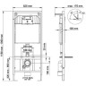 Комплект унитаза Ceramicanova Union CN4009T с инсталляцией Berges Novum D5 040235 с сиденьем Микролифт и Черной матовой клавишей смыва