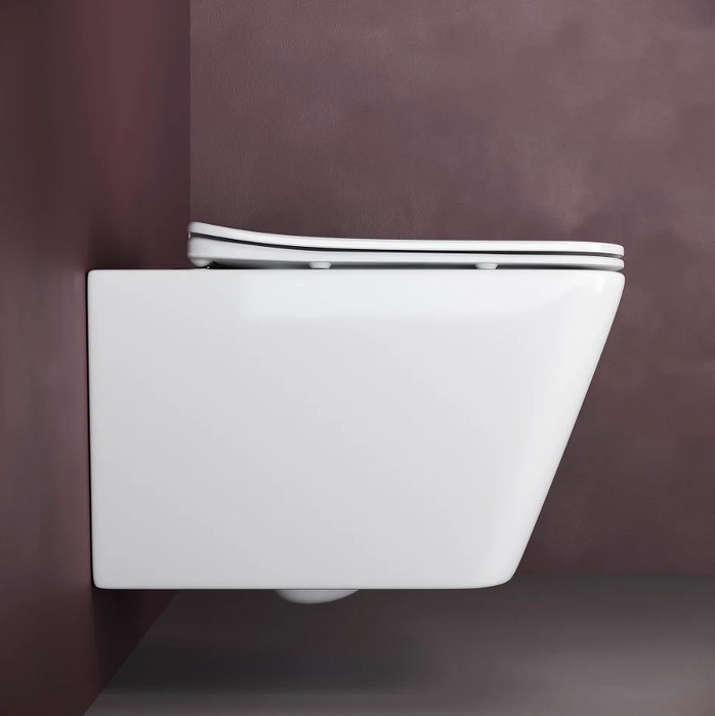 Комплект унитаза с инсталляцией Ceramicanova Metric CN3007_1001W_1000 с сиденьем Микролифт и Белой клавишей смыва