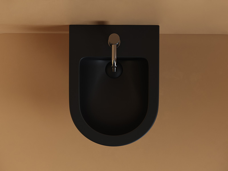 Биде Ceramicanova Uno CN11002MB подвесное Черное матовое