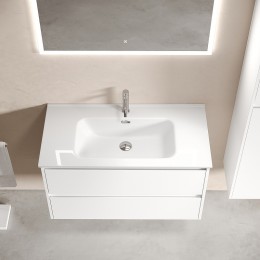 Тумба под раковину Sancos Libra 90 LB90W подвесная Белый глянец