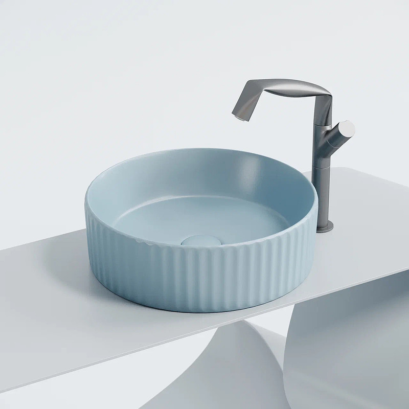 Раковина-чаша Ceramicanova Element 36 CN6057ML Голубая матовая