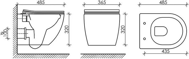 Комплект унитаза Ceramicanova Forma CN3009 с инсталляцией Berges Novum D5 040235 с сиденьем Микролифт и Черной матовой клавишей смыва