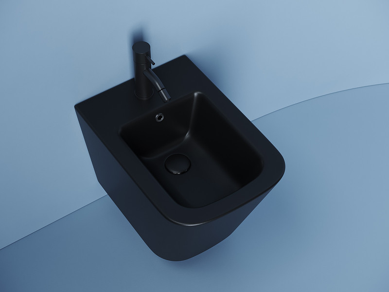 Биде Ceramicanova Union CN4010MB подвесное Черное матовое