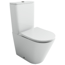 Унитаз-компакт Ceramicanova Highlight CN1802T цвет Белый с бачком и сиденьем Микролифт