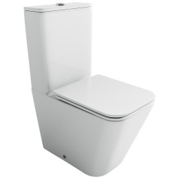 Унитаз-компакт Ceramicanova Cubic CN1803T цвет Белый с бачком и сиденьем Микролифт