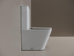 Унитаз-компакт Ceramicanova Cubic CN1803T цвет Белый с бачком и сиденьем Микролифт