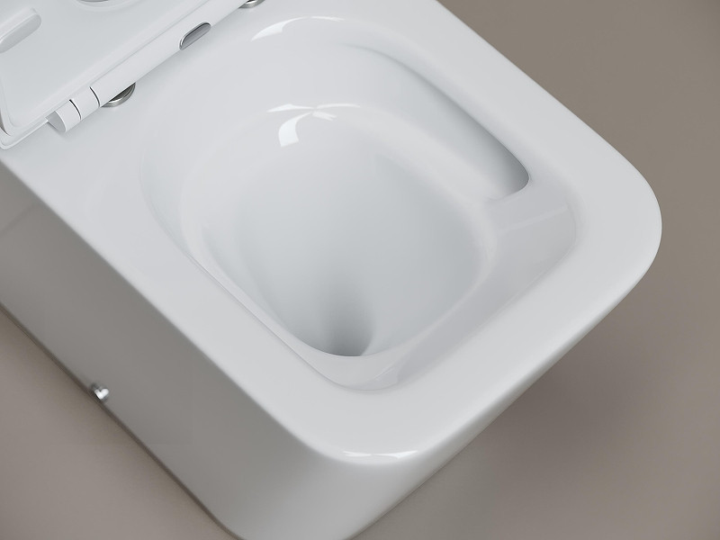 Унитаз-компакт Ceramicanova Cubic CN1803T цвет Белый с бачком и сиденьем Микролифт