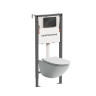 Комплект унитаза с инсталляцией Ceramicanova Mono CN1905_121001MB цвет Белый с сиденьем Микролифт и клавишей смыва цвет Черный матовый