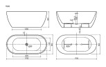 Акриловая ванна Sancos Leaf 170x80 FB20 цвет Белый