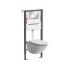 Комплект унитаза с инсталляцией Ceramicanova Mono CN1905_121002CH цвет Белый с сиденьем Микролифт и клавишей смыва цвет Хром глянцевый