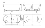 Акриловая ванна Sancos Labo 170x80 FB22 цвет Белый