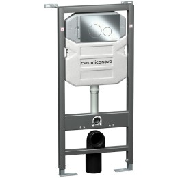 Комплект унитаза с инсталляцией Ceramicanova Forma CN3009_1001CH_1000 с сиденьем Микролифт и клавишей смыва Хром
