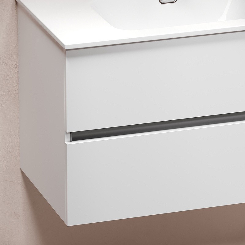 Тумба под раковину Sancos Urban 80 UR80W подвесная Белый глянец