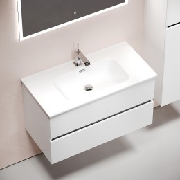 Тумба под раковину Sancos Urban 90 UR90W подвесная Белый глянец