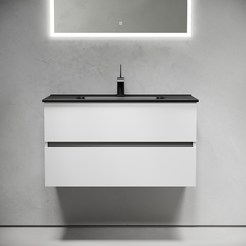 Тумба под раковину Sancos Urban 90 UR90W подвесная Белый глянец