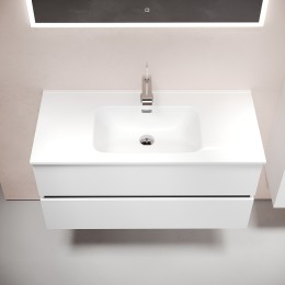 Тумба под раковину Sancos Urban 100 UR100W подвесная Белый глянец