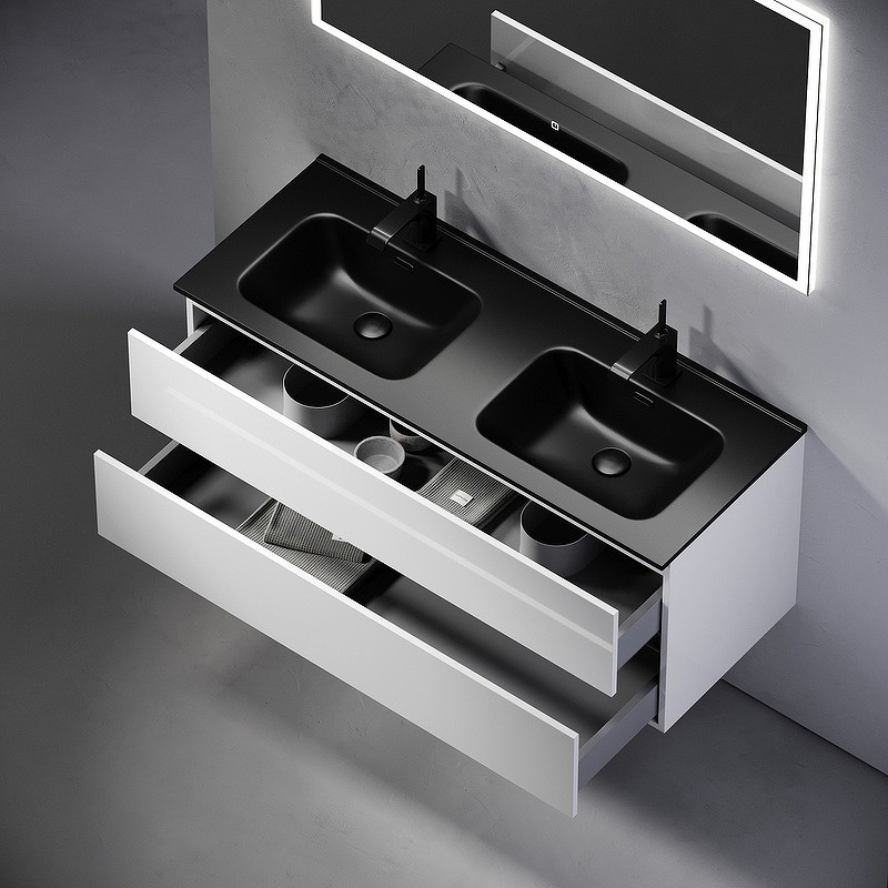 Тумба под раковину Sancos Urban 120 UR120-2W подвесная Белый глянец