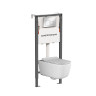 Комплект унитаза с инсталляцией Ceramicanova New Day CN3005_121002CH цвет Белый с сиденьем Микролифт и клавишей смыва цвет Хром глянцевый