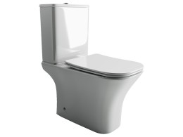 Унитаз-компакт Ceramicanova Alfa CN9002-B цвет Белый без бачка с сиденьем Микролифт