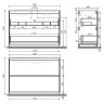 Тумба под раковину Sancos Libra Floor 120 LB120F-2ECH Дуб чарльстон