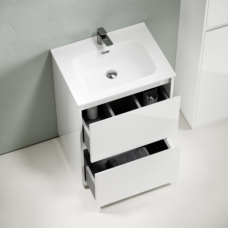 Тумба под раковину Sancos Libra Floor 60 LB60FW Белый глянец