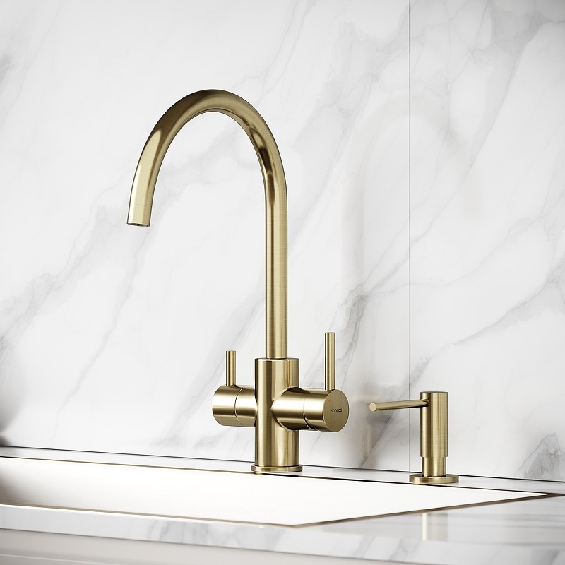 Смеситель для кухни Sancos Taper SC4012BG цвет Золото брашированное