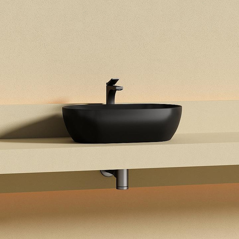 Раковина-чаша Ceramicanova Twist CN12001MB Черная матовая