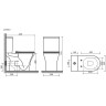 Унитаз-компакт Ceramicanova Fortuna CN9001 с бачком и сиденьем Микролифт